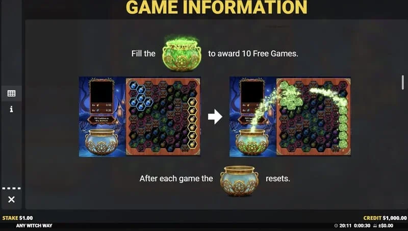 Any Witch Way - Volle ketel en start van Free Games